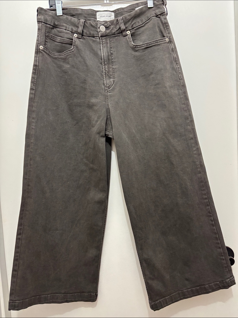 Dear John AUDREY Wide Leg High-Rise Jeans in Charcoal w31